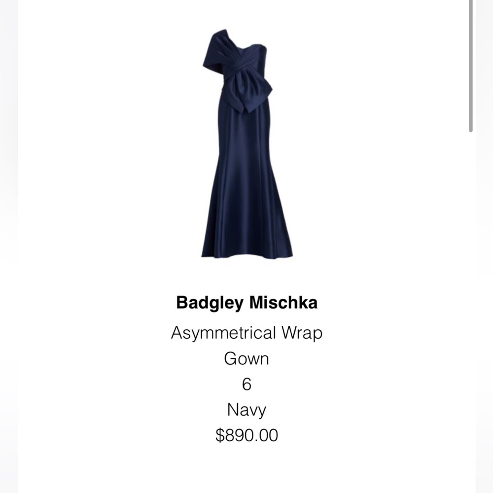 Badgley Mischka Blue evening gown in size 6 worn once